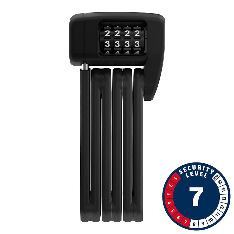Abus, Bordo Lite Mini 6055C, Folding Lock, Combination, 60cm, 5mm, Black, No bracket - EMOTO Supply Co.