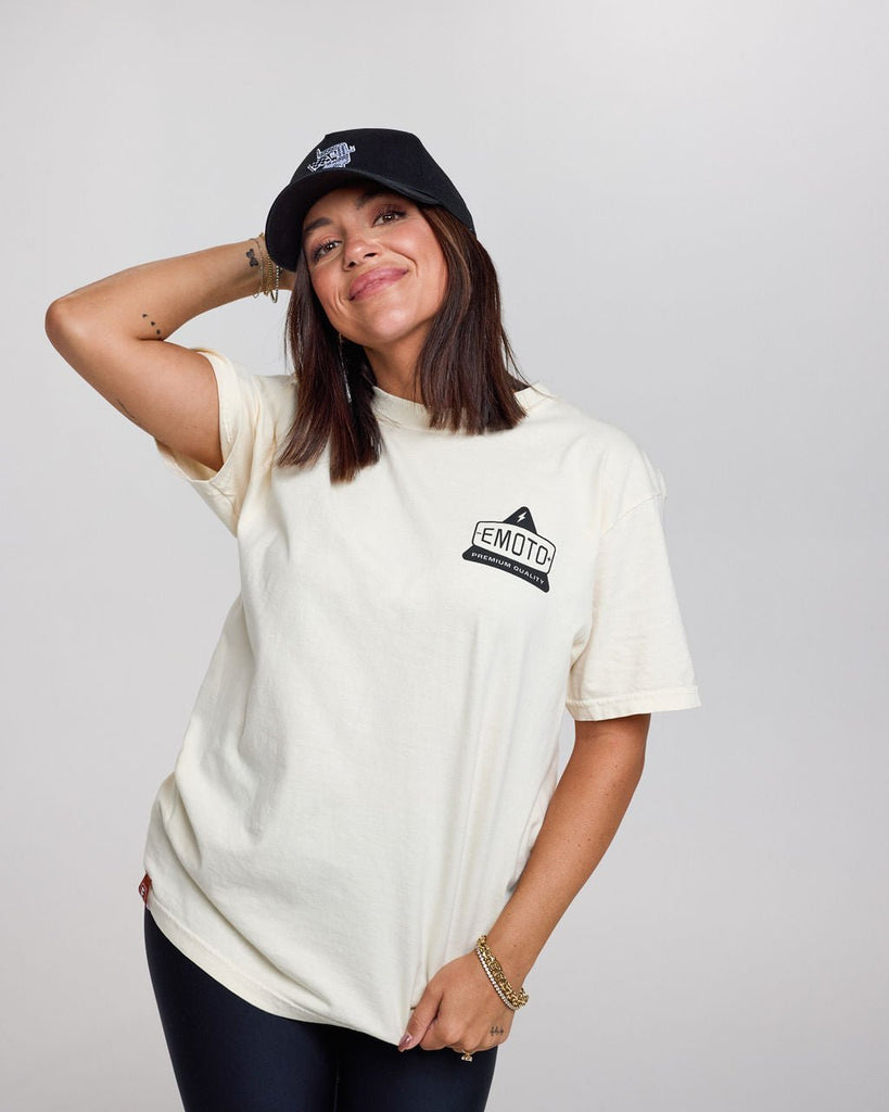 Battery Tee - Ivory - EMOTO Supply Co. - Apparel - EMOTO Supply Co.
