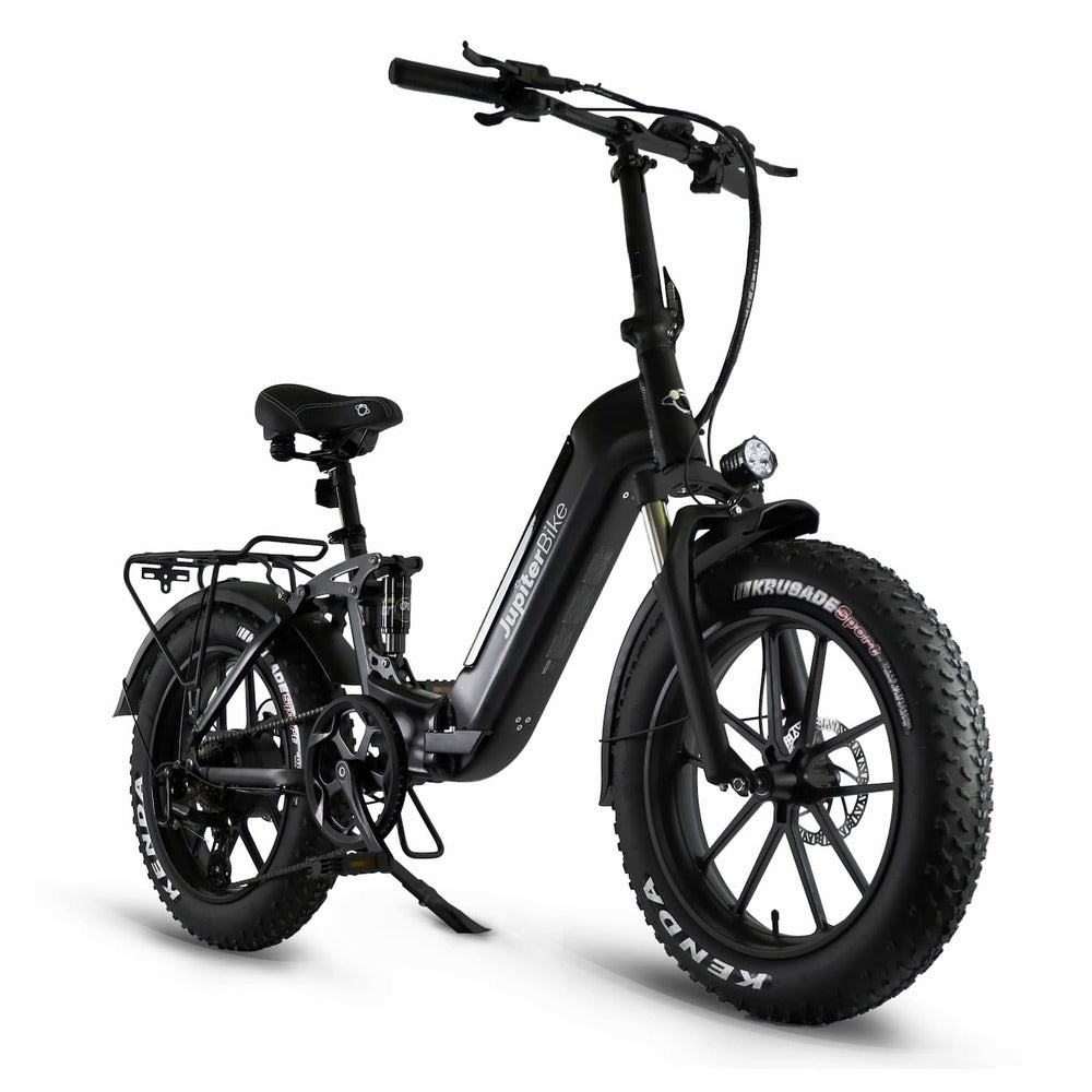 step thru electric bicycle Jupiter Bike Defiant ST Fat Tire Folding Electric Bike - Refurbished
