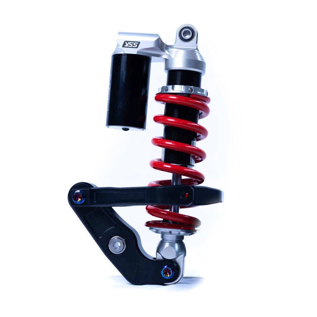 EBMX Rear Shock includes linkage and v1 triangle for SurRon Light Bee - EMOTO Supply Co. - Suspension - Charged Powersports