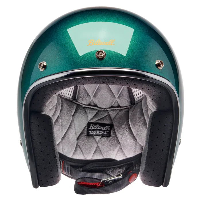 bonanza motorcycle helmet Metallic Catalina Green Bonanza