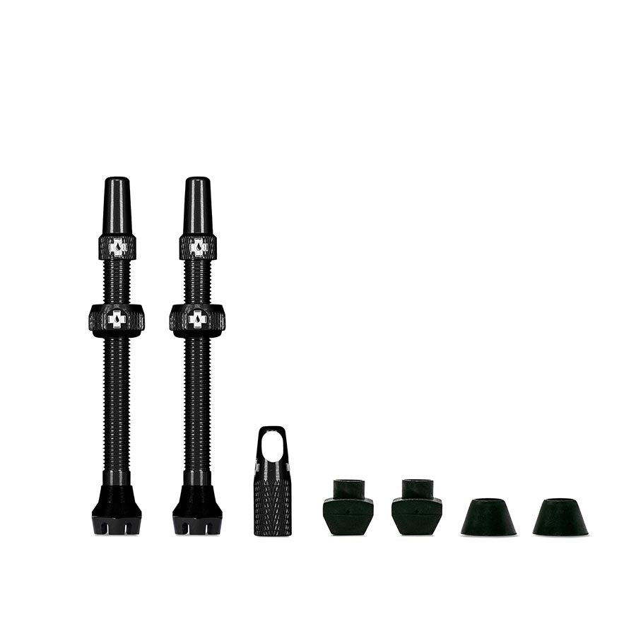 Muc - Off, V2, Tubeless Valve, Presta, 60mm, Black, Pair - EMOTO Supply Co.