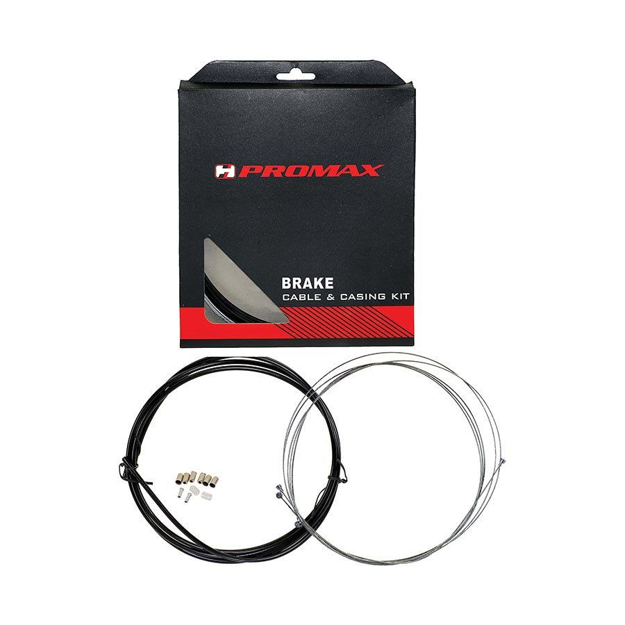 Promax, Bowden, Brake Cable and Housing Set, Stainless Steel, Universal, Black - EMOTO Supply Co. - Accessories - HLC