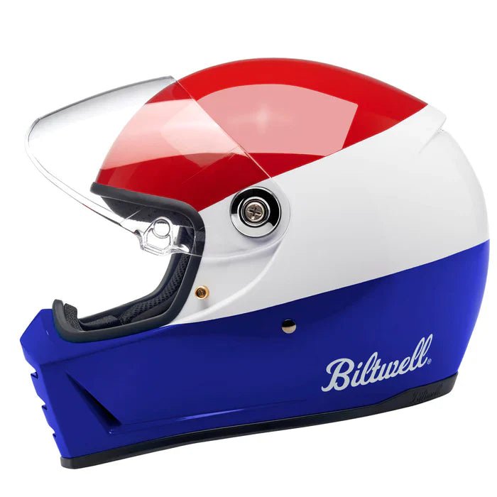 Red White Blue Lane Splitter - EMOTO Supply Co. - Helmet - Biltwell