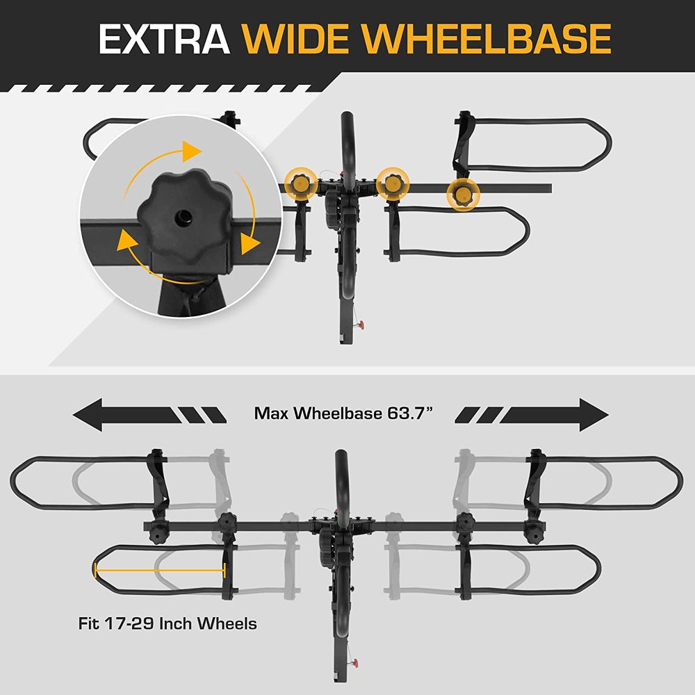 RUGGED DUAL EBIKE CARRYING RACK HITCH MOUNTED - EMOTO Supply Co.