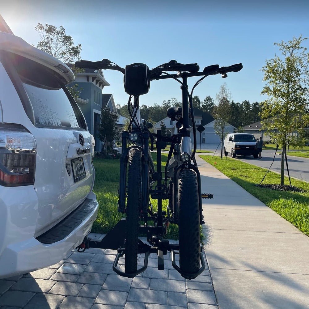 RUGGED DUAL EBIKE CARRYING RACK HITCH MOUNTED - EMOTO Supply Co.