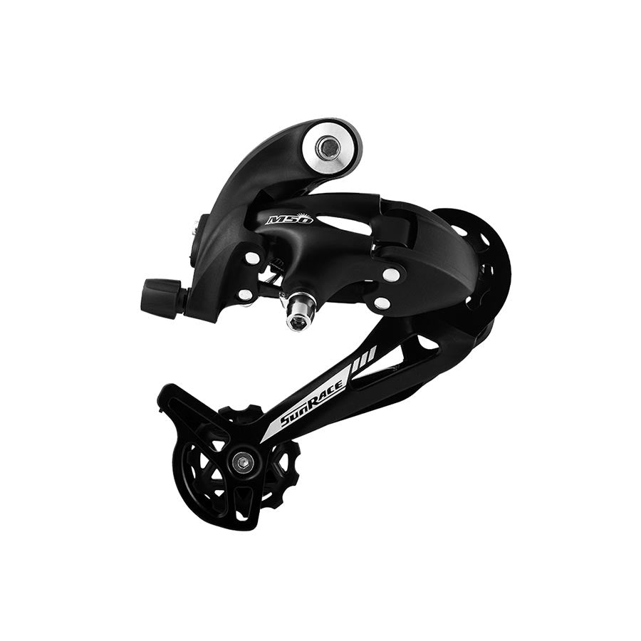 Sunrace, RDM57, Rear Derailleur, Speed: 7/8, Cage: Long, Black - EMOTO Supply Co.