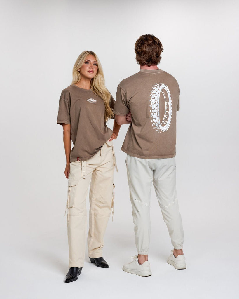 Tire Tee - Brown - EMOTO Supply Co.