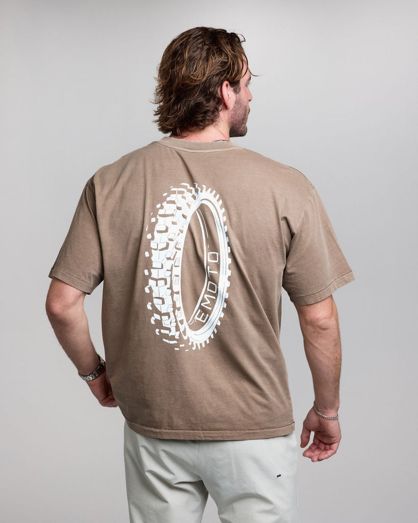 Tire Tee - Brown - EMOTO Supply Co.