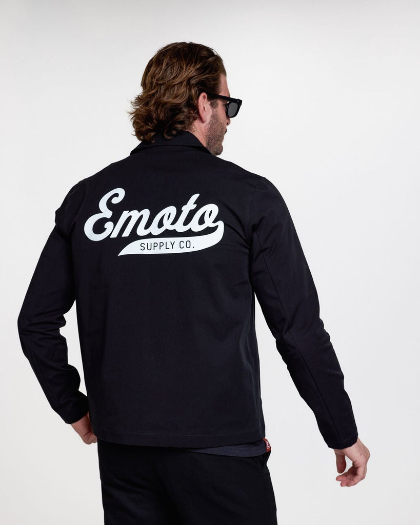 Varsity Jacket - Black - EMOTO Supply Co.