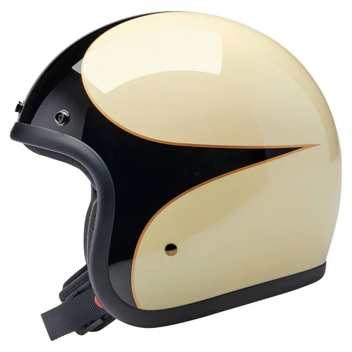 White & Black Scallop Bonanza - EMOTO Supply Co. - Helmet - Biltwell