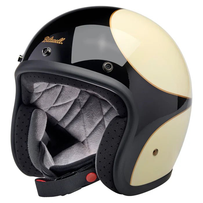 White & Black Scallop Bonanza - EMOTO Supply Co. - Helmet - Biltwell