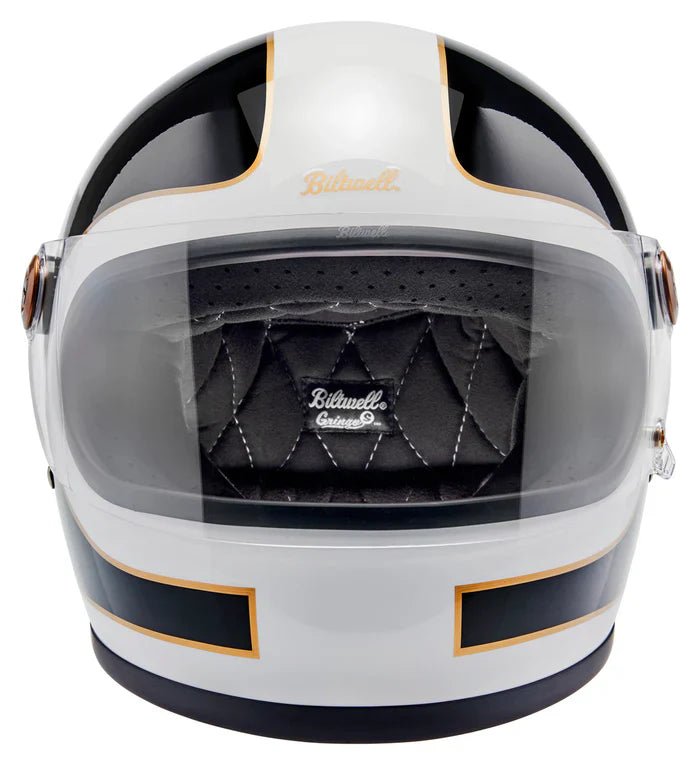 White & Black Tracker Gringo S - EMOTO Supply Co. - Helmet - Biltwell